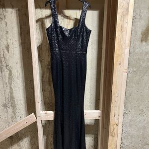 Dress The Population Black Sequin Gown